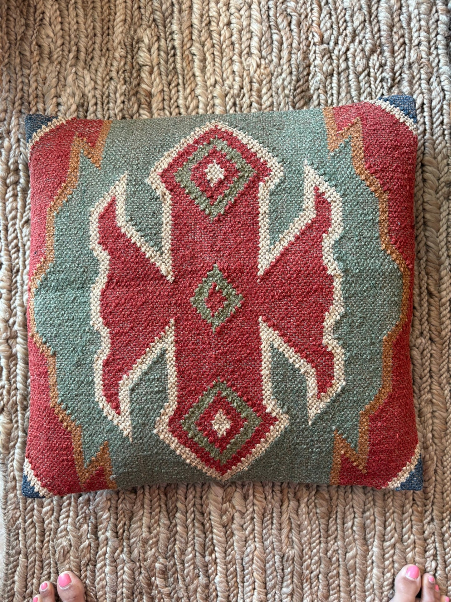 Kilim Cushion Collection - Red & Green