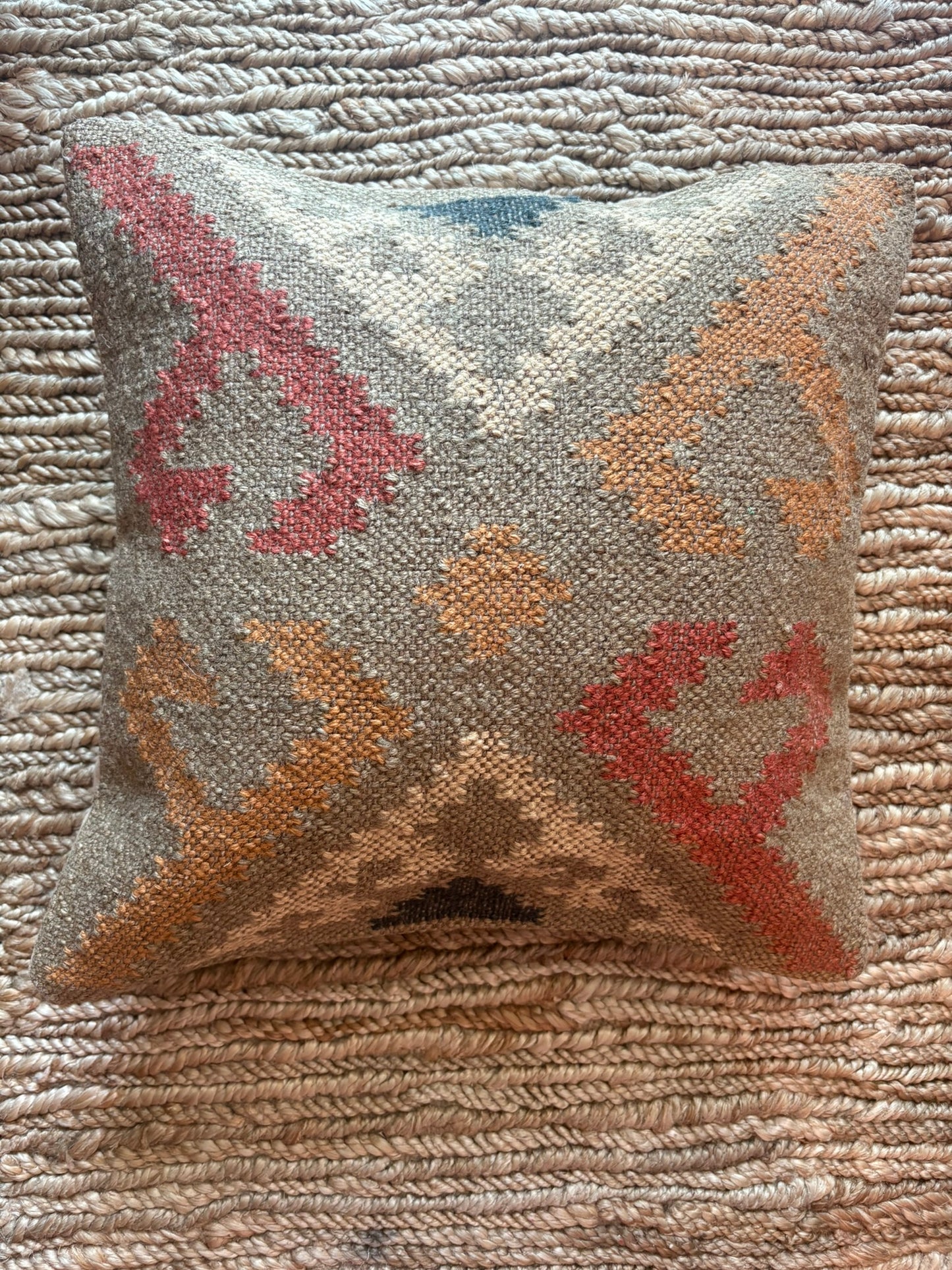 Kilim Cushion Collection - Beige, Red and Yellow