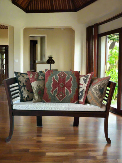 Kilim Cushion Collection - Red & Green