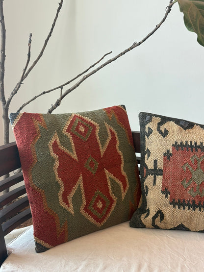 Kilim Cushion Collection - Red & Green