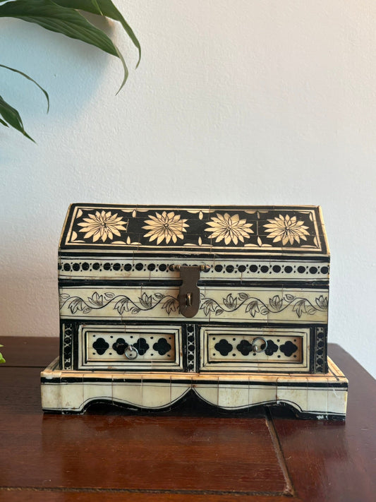 Amara Vintage Floral Hand painted Box