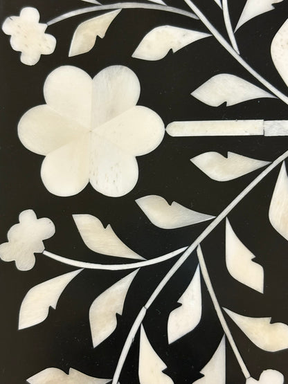 Amara Black & White Scalloped Mirror