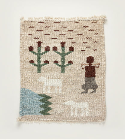 "Life by the Oasis" - Textile Art in wool