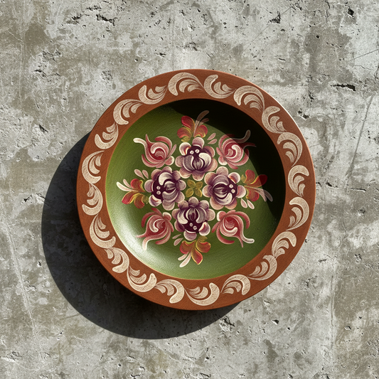 Vintage European Folk Art Display Plate