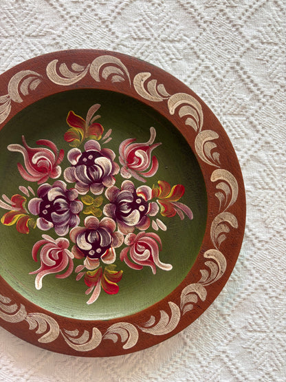 Vintage European Folk Art Display Plate