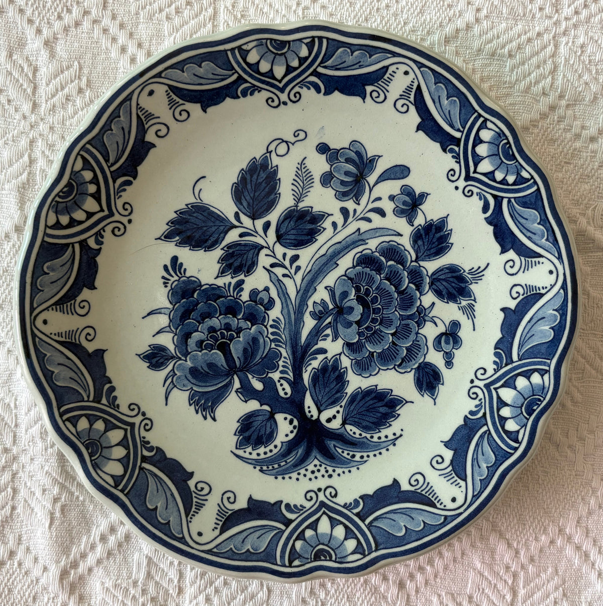 Vintage Hand-Painted RAAM Delft-Style Display Plate