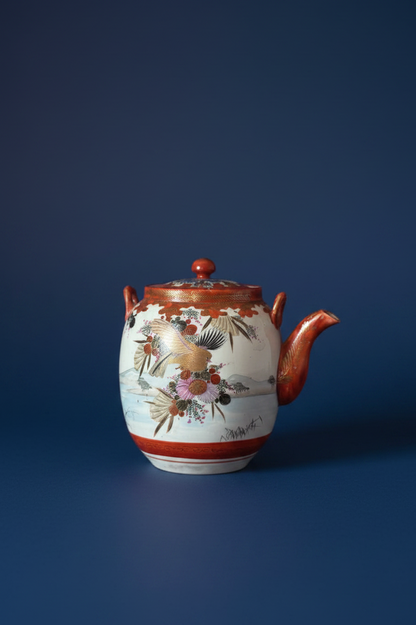Japanese Kutani Hand-Painted Porcelain Teapot