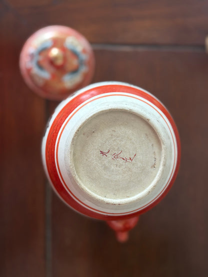Japanese Kutani Hand-Painted Porcelain Teapot