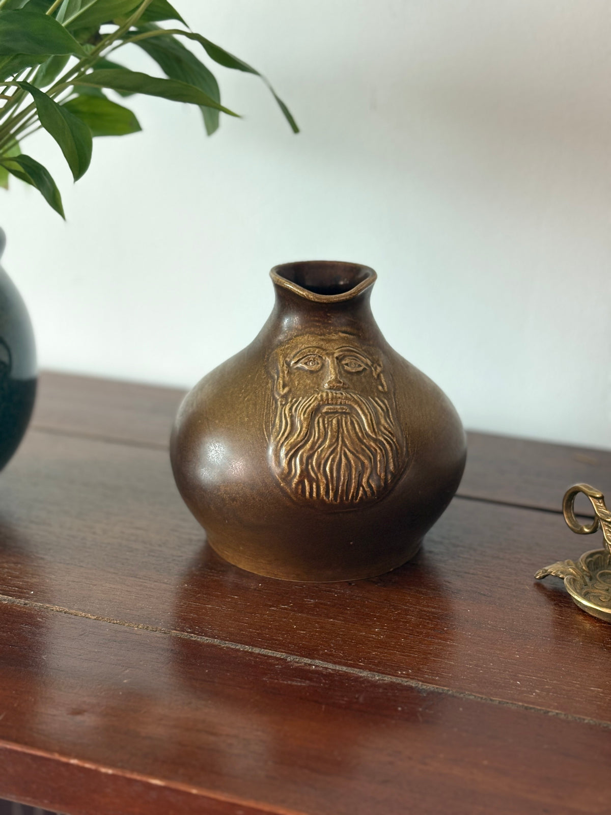 Vintage 1981 Frechen “Bartmannkrug” (Bearded Man) Ceramic Jug