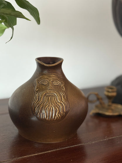 Vintage 1981 Frechen “Bartmannkrug” (Bearded Man) Ceramic Jug