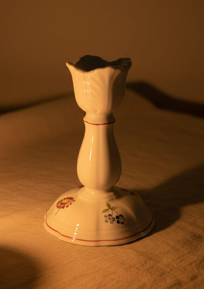 Vintage Villeroy & Boch “Petite Fleur” Porcelain Candlestick