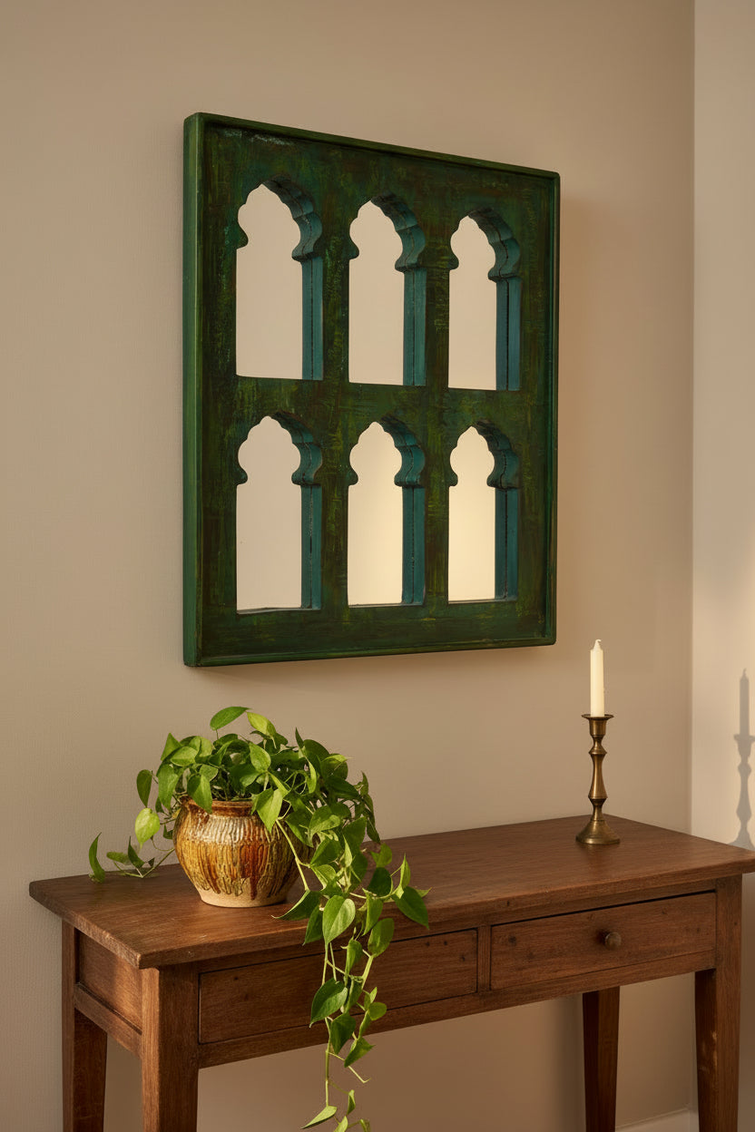 The 6 Arched Mirror - Opulent Green