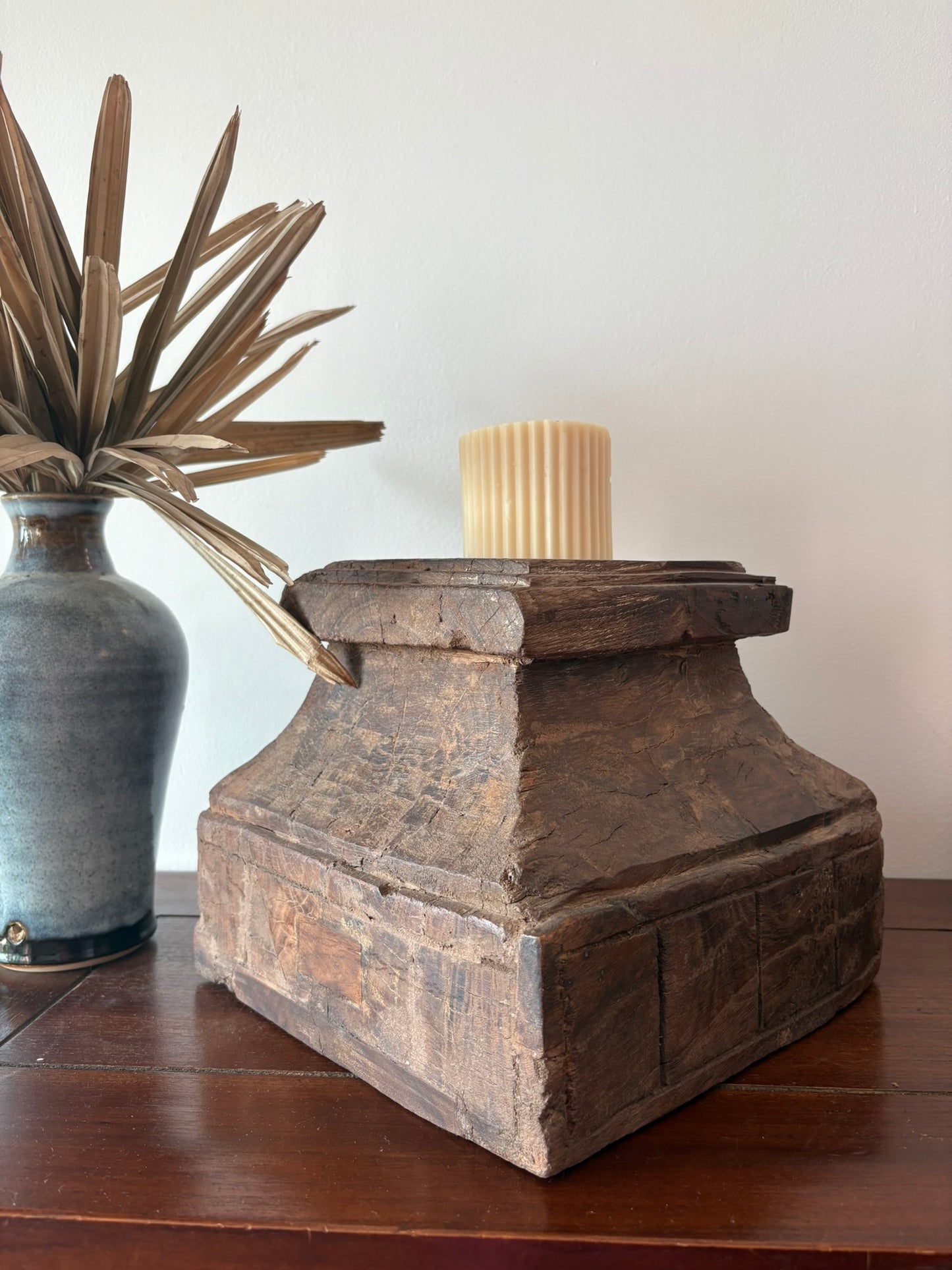 Anjali Vintage Pillar - Candle Holder