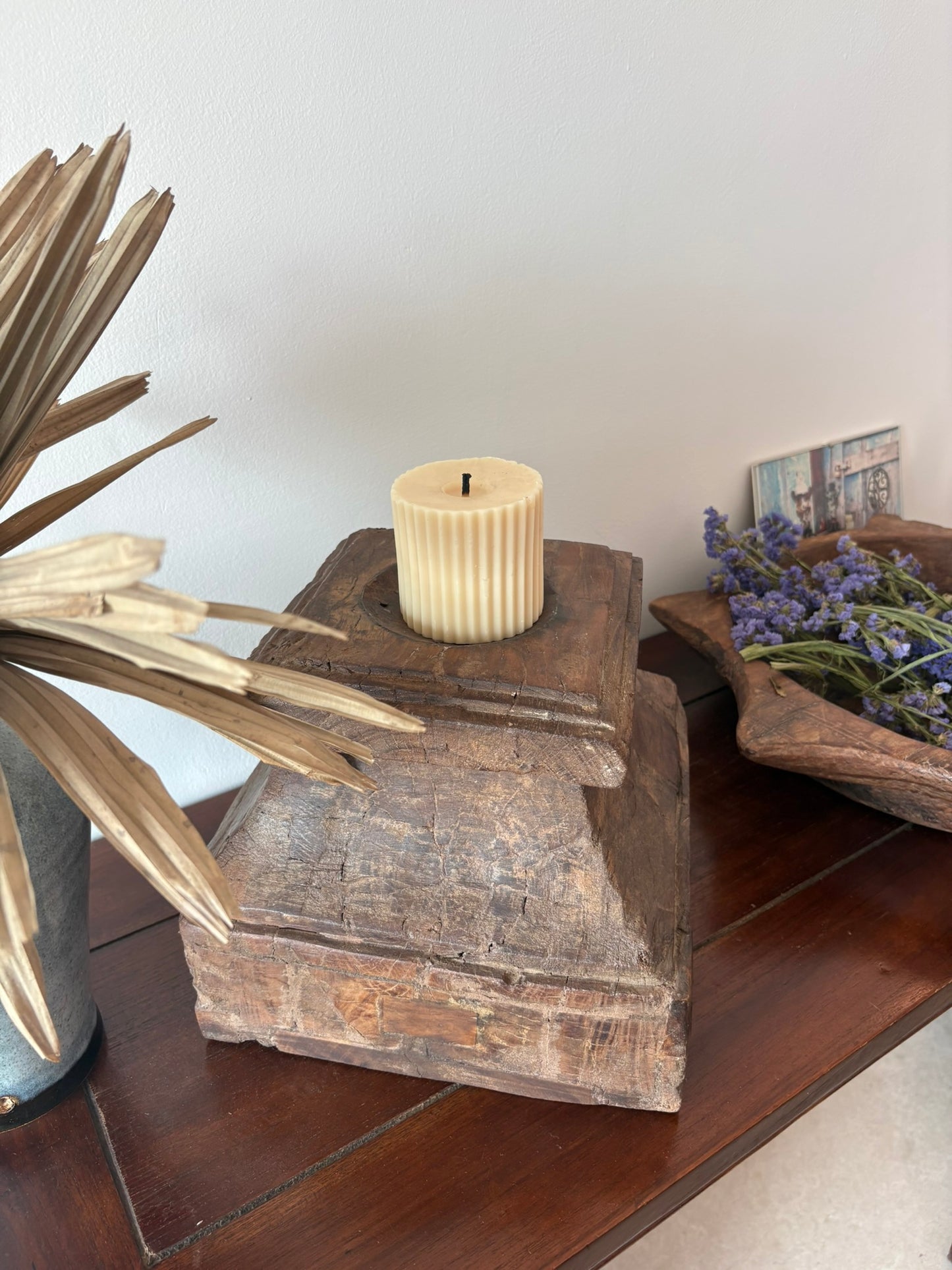Anjali Vintage Pillar - Candle Holder