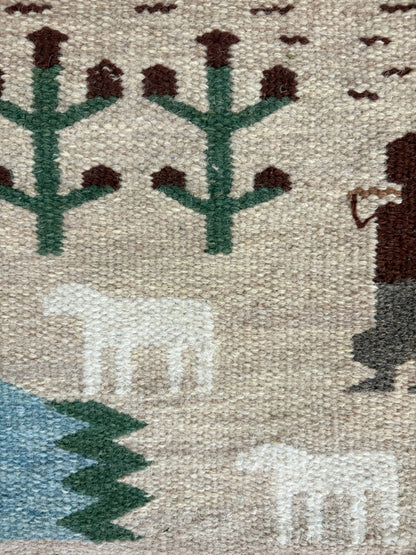 "Life by the Oasis" - Textile Art in wool