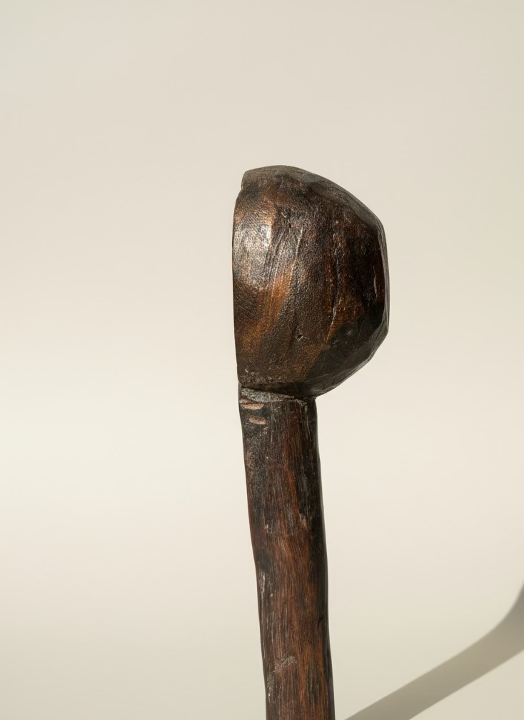 Vintage wooden spoons on stand