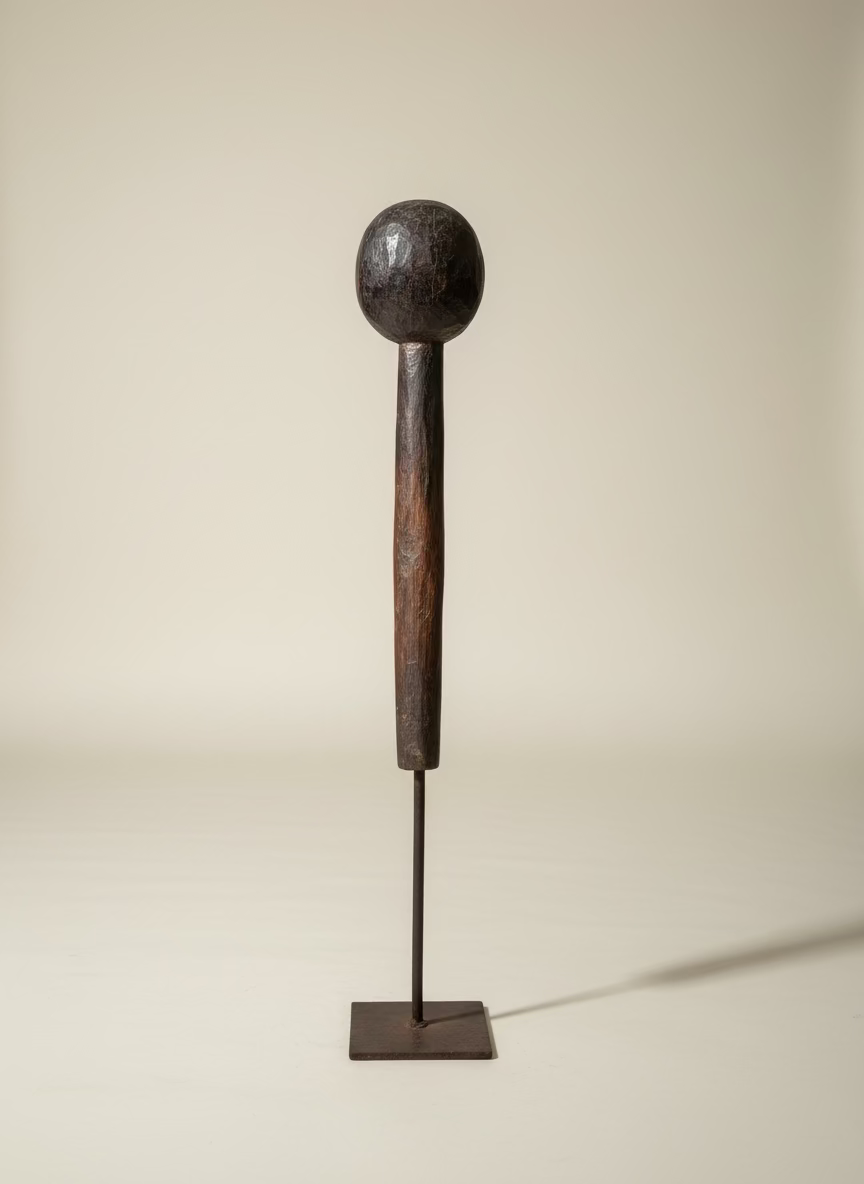Vintage wooden spoons on stand