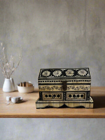 Amara Vintage Floral Hand painted Box
