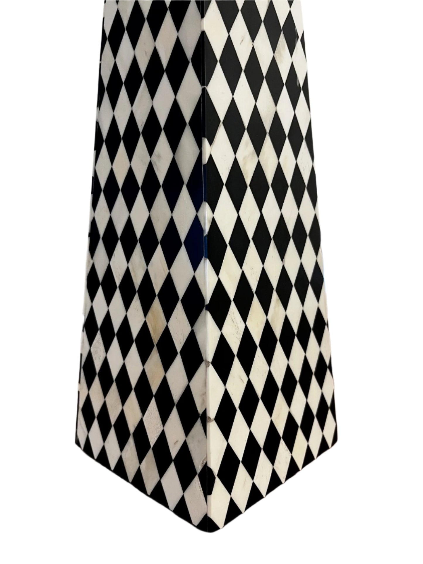 Amara Black and White Checks Inlay Lamp
