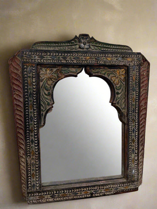 Mira Vintage Hand Carved Mirror