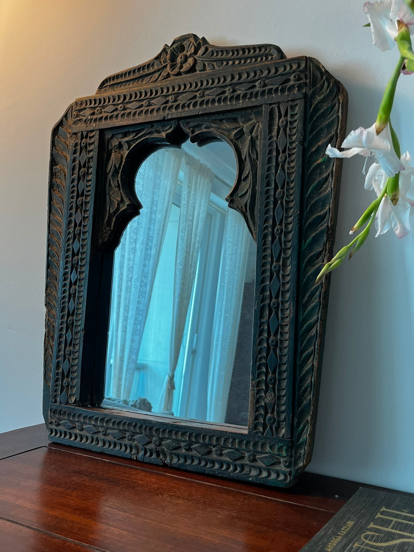 Old Hand Carved Mirror