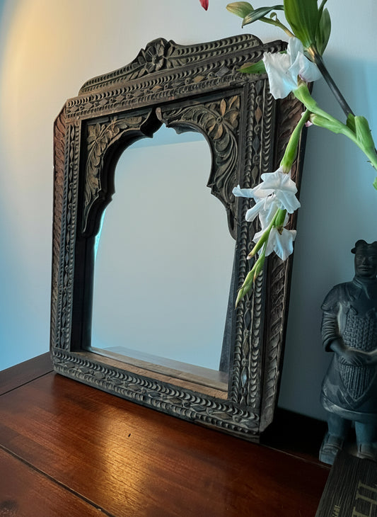 Mira Vintage Hand Carved Mirror