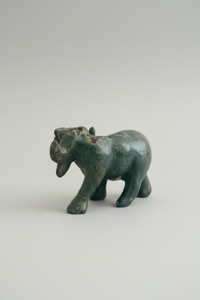 African Hand-Carved Cape Buffalo | Natural stone Figurine