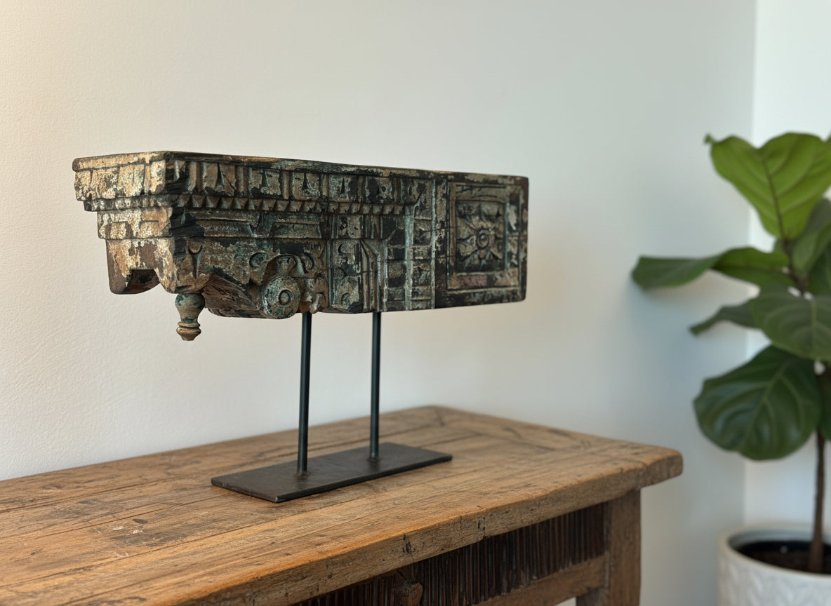 Old Pillar Candle Holder - Large