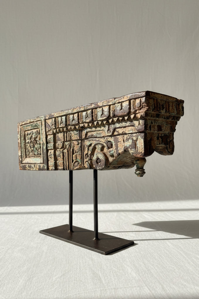 Old Pillar Candle Holder - Large