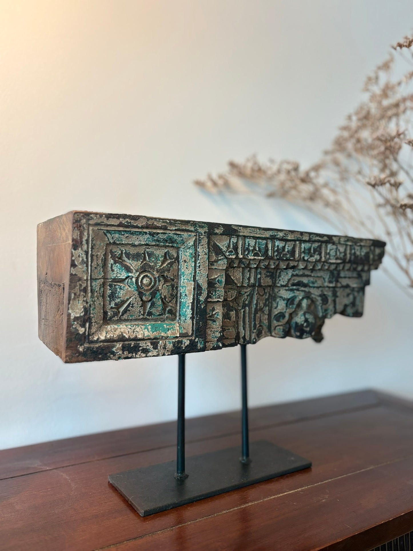 Old Pillar Candle Holder - Large