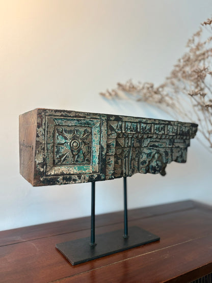 Old Pillar Candle Holder - Large