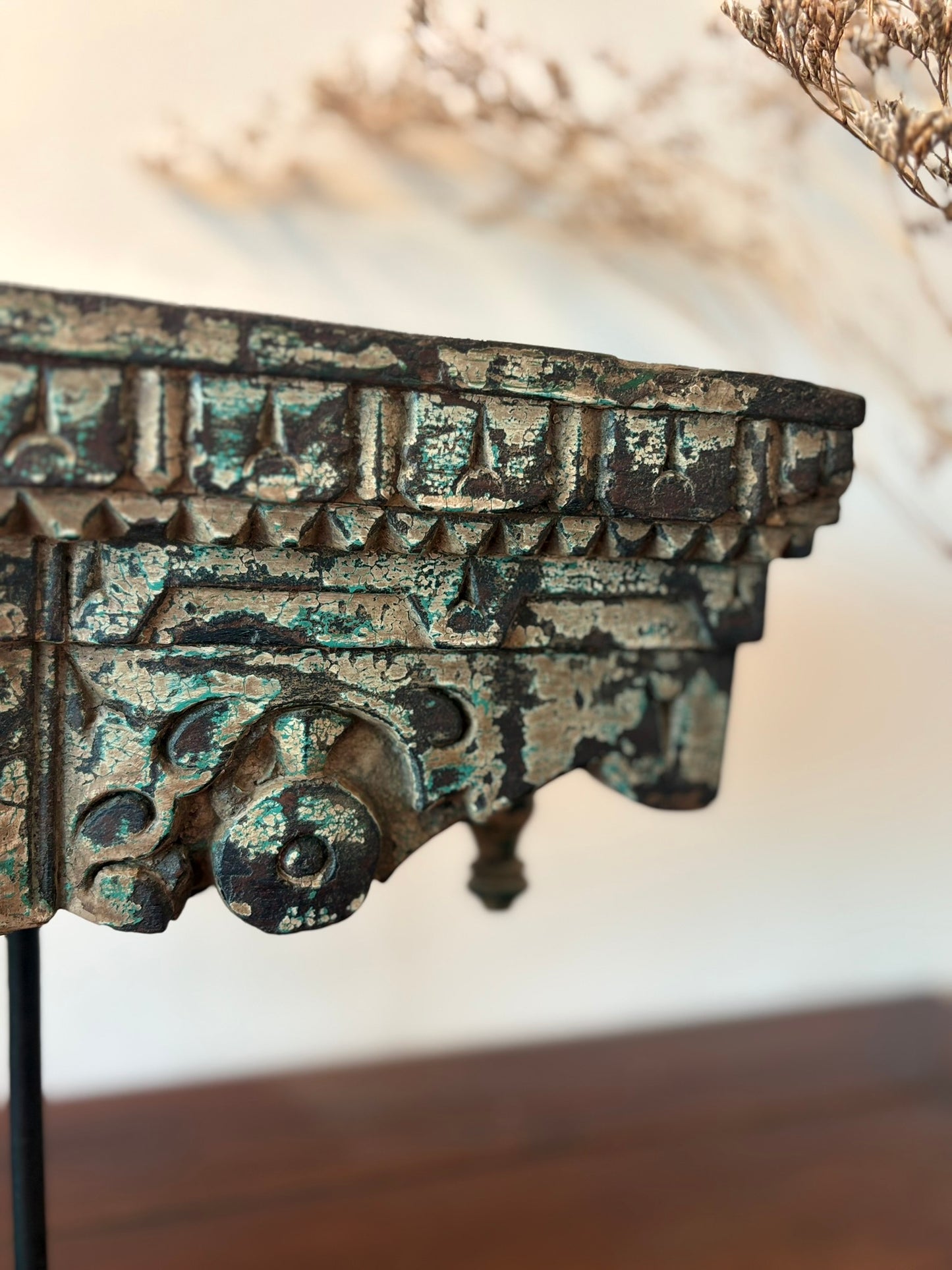 Old Pillar Candle Holder - Large