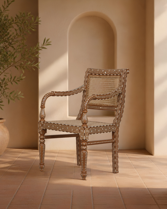 The Arjun Rattan Inlay chair