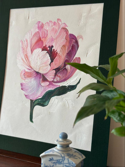 Original Peony Painting