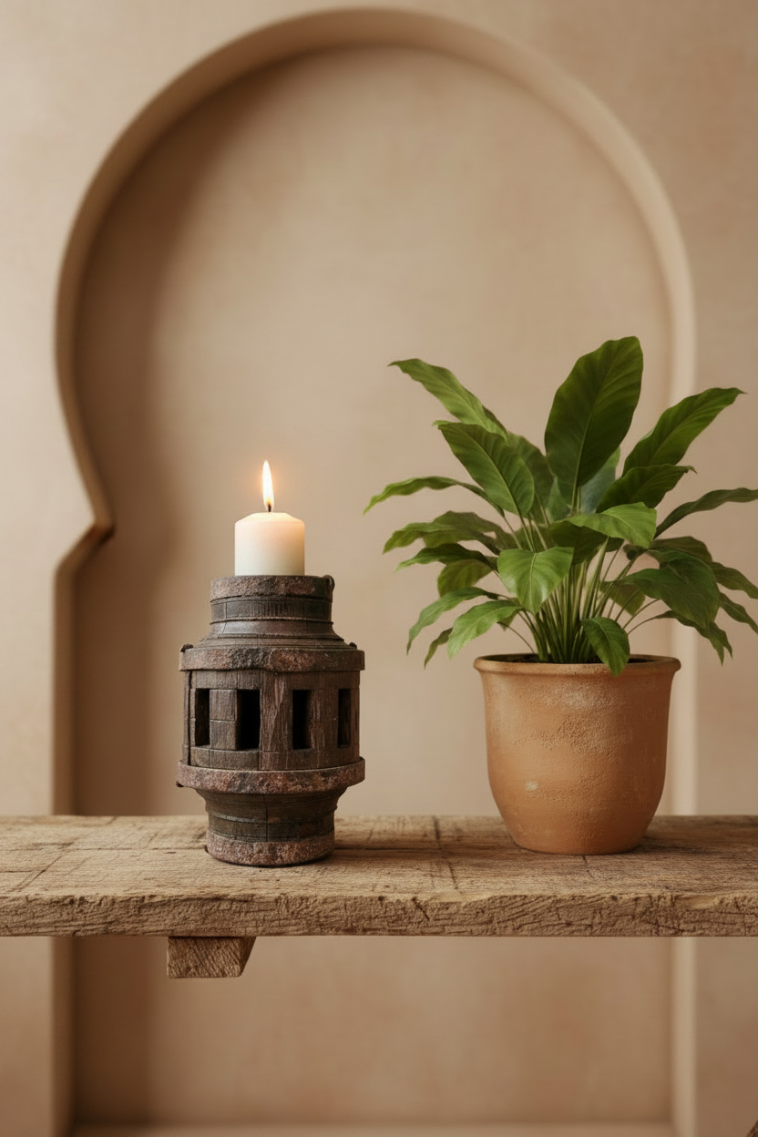 Old Wheel - Candle Holder