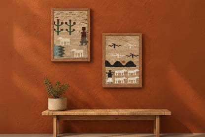 "The Sunrise" - Textile Art in wool