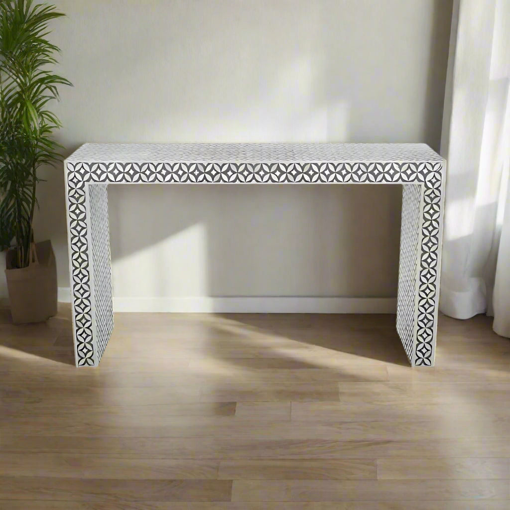 Amara Classic Black & White Console Table