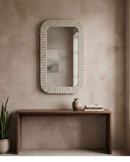 Amara Striped Inlay Mirror