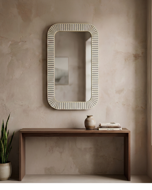 Amara Striped Inlay Mirror