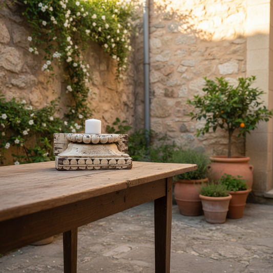 Siya Vintage Pillar - Candle Base